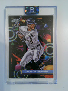 2025 Topps Cosmic Chrome Black Eclipse Refractor 09/10 Jackson Chourio #124