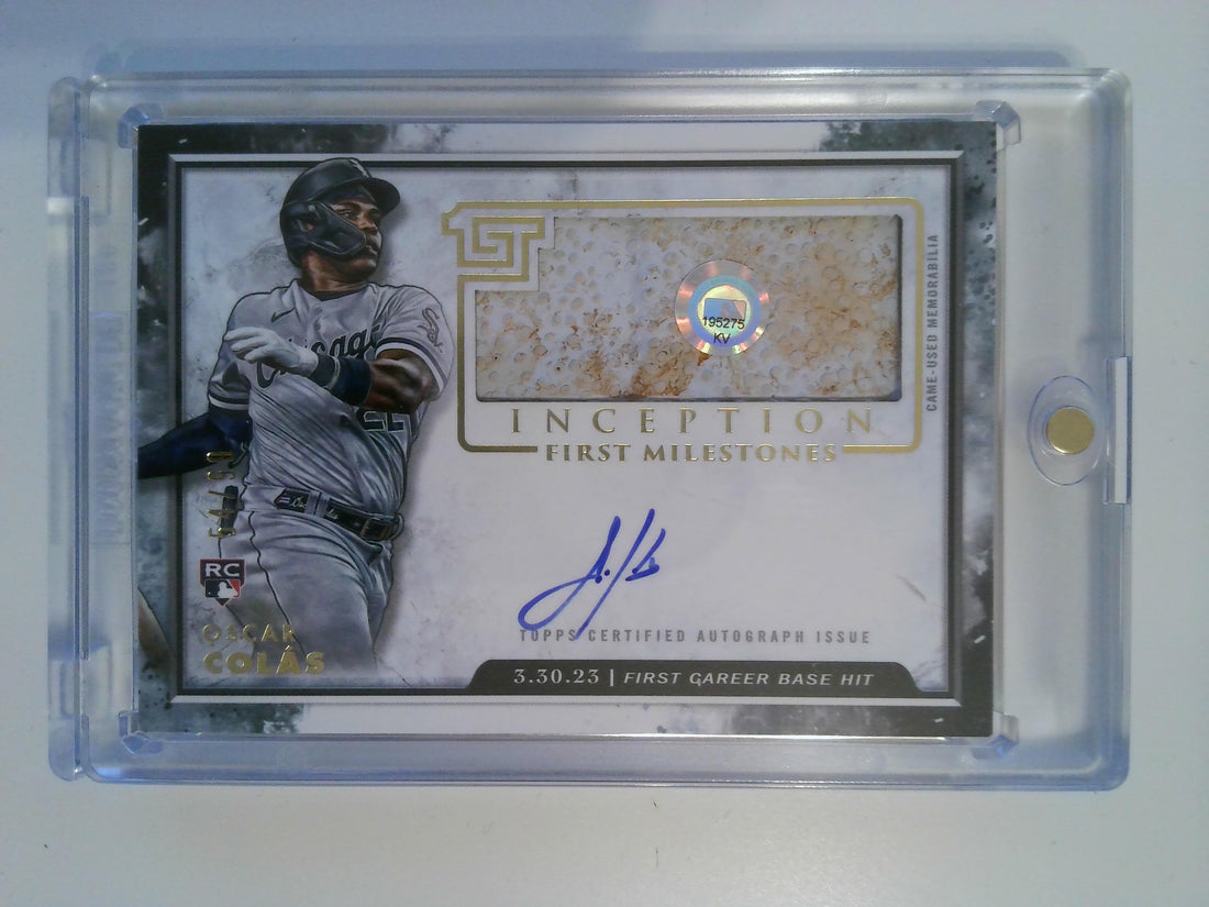2023 Topps Inception First Milestones Autograph Relics 54/99 Oscar Colas #FMAR-OC