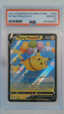 2021 Pokemon Celebrations Flying Pikachu V #006 PSA 10