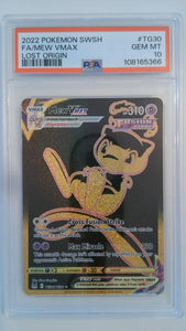 2022 Pokemon SWSH Lost Origin FA/MEW VMAX #TG30 PSA 10