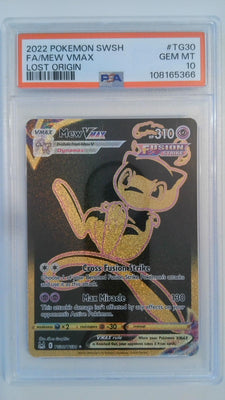 2022 Pokemon SWSH Lost Origin FA/MEW VMAX #TG30 PSA 10