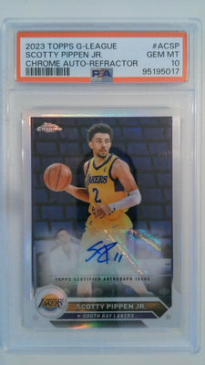 2023 Topps G-League Chrome Auto-Refractor Scotty Pippen JR. #ACSP PSA 10