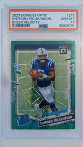 2023 Donruss Optic Green Velocity Anthony Richardson #247 PSA 10