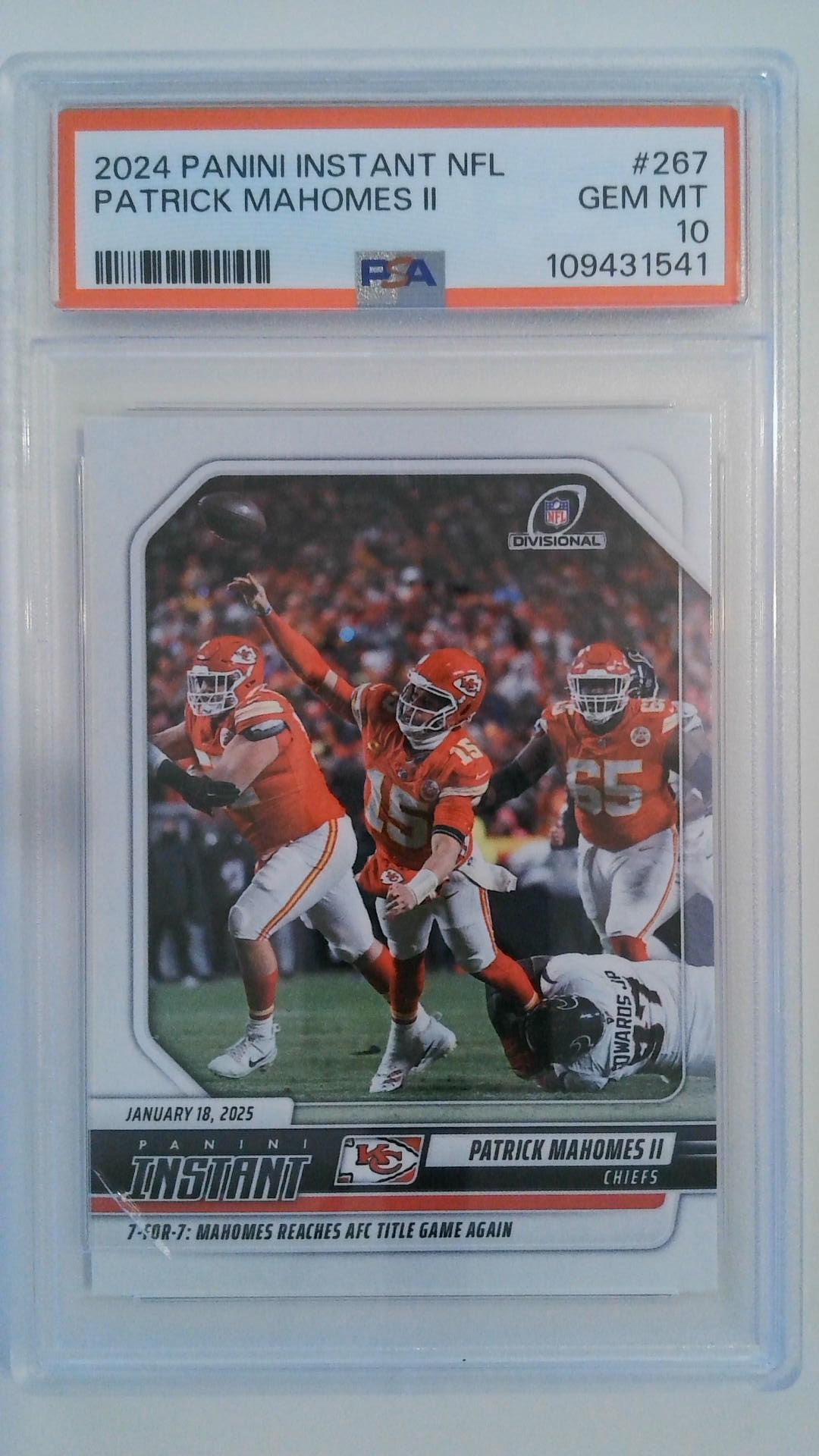 2024 Panini Instant NFL 1/653 Patrick Mahomes II #267 PSA 10