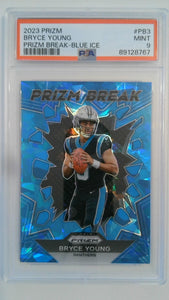 2023 Prizm Break-Blue Ice 49/99 Bryce Young #PB3 PSA 9