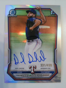 2026 Bowman Chrome Prospect Autographs Refractor 331/499 David Davalillo #CPA-DDA