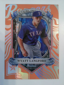 2024 Bowman Sterling Tek Rose Gold Refractor 05/15 Wyatt Langford #ST-15