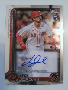 2025 Topps Chrome Rookie Autographs Levi Jordan #RA-LJ RC