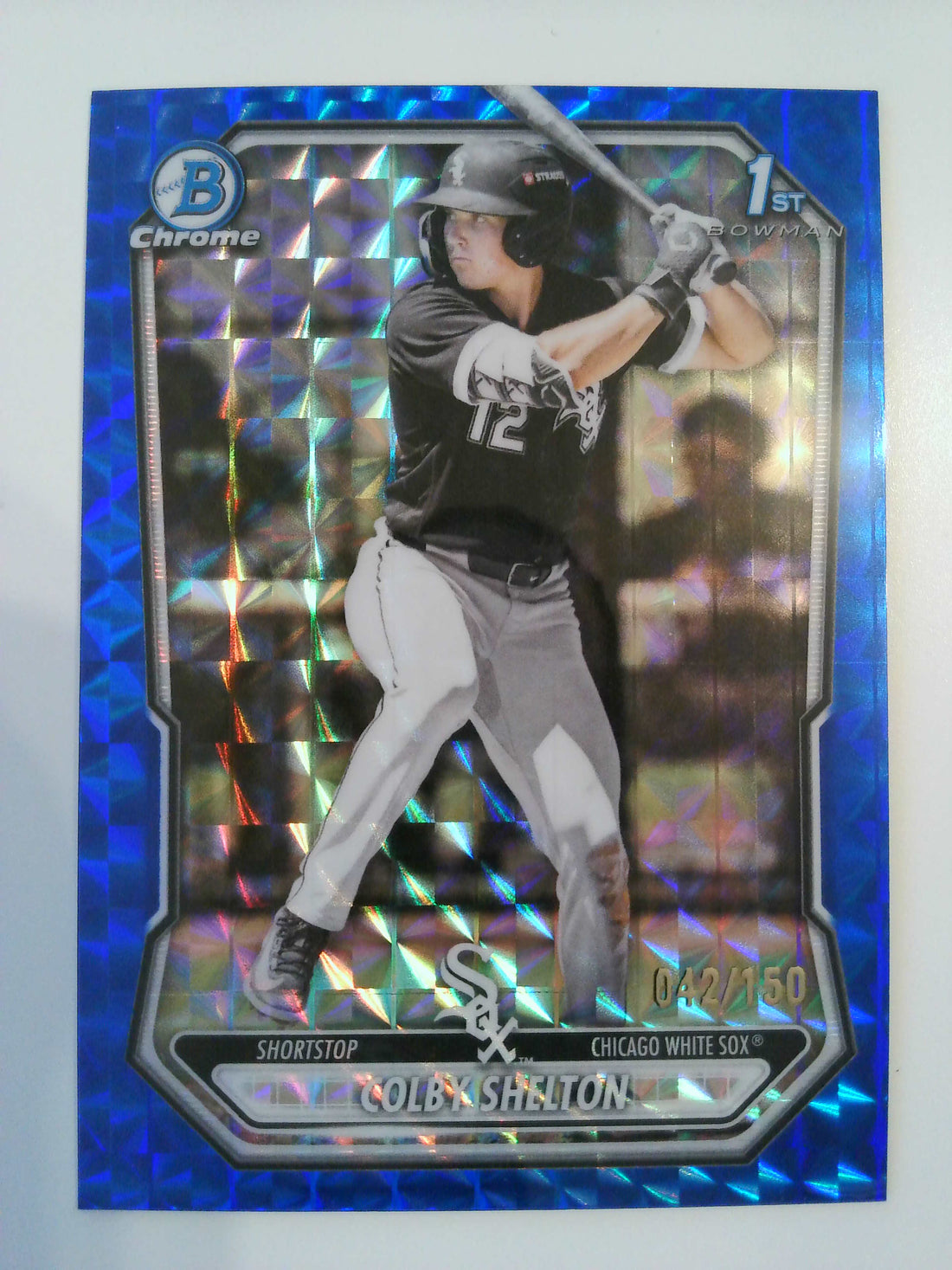 2026 Bowman Chrome Prospects Blue Geometric 042/150 Colby Shelton #BCP-144