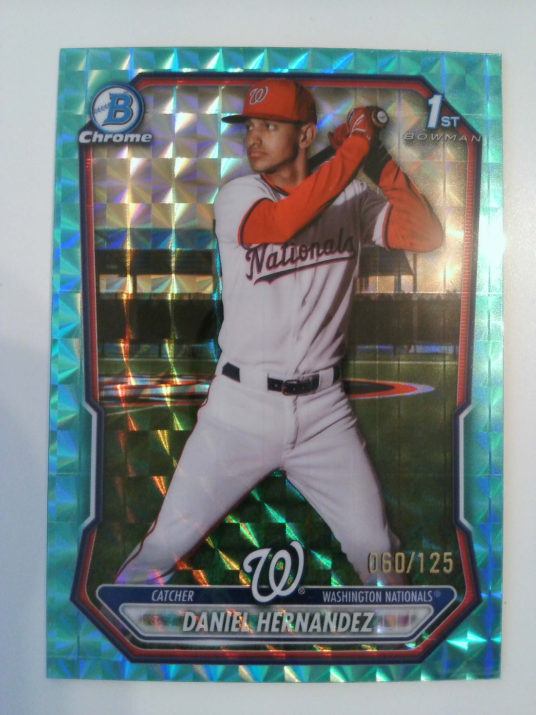 2026 Bowman Chrome Prospects Geometric Aqua 060/125 Daniel Hernandez #BCP-97