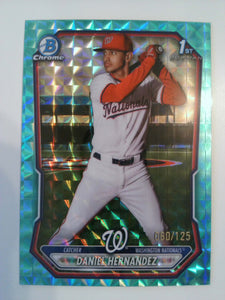 2026 Bowman Chrome Prospects Geometric Aqua 060/125 Daniel Hernandez #BCP-97