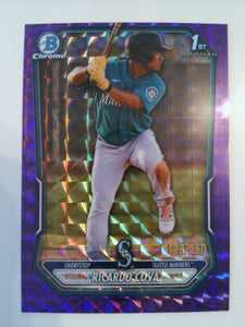 2026 Bowman Chrome Prospects Geometric Purple 198/250 Ricardo Cova #BCP-94