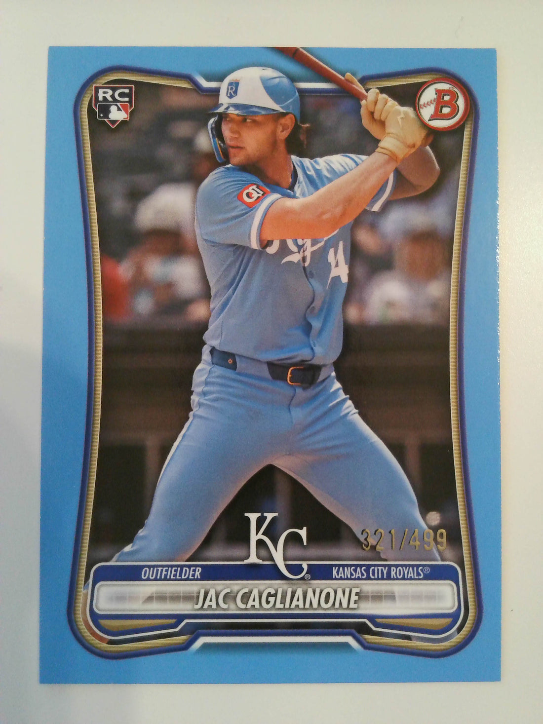 2026 Bowman Sky Blue 321/499 Jac Caglianone #75 RC