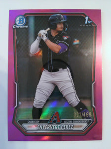 2026 Bowman Chrome Prospects Fuchsia 021/199 Enyervert Perez #BCP-71