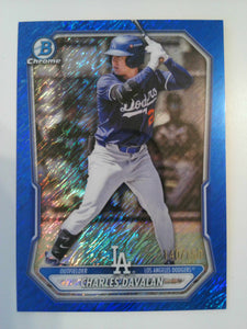 2026 Bowman Chrome Prospects Blue Shimmer 140/150 Charles Davalan #BCP-73
