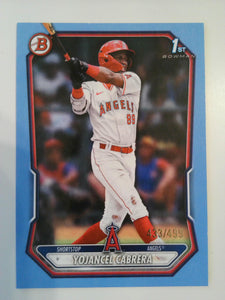 2026 Bowman Prospects Sky Blue 433/499 Yojancel Cabrera #BP-3