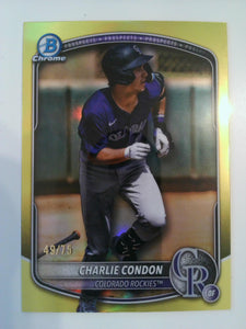 2025 Bowman Chrome Prospects Yellow Refractor 49/75 BCP-248
