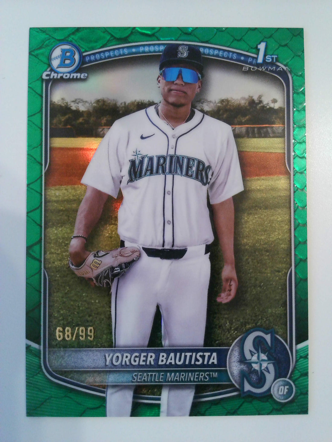 2025 Bowman Chrome Reptilian Green 68/99 Yorger Bautista #BCP-194