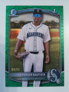 2025 Bowman Chrome Reptilian Green 68/99 Yorger Bautista #BCP-194