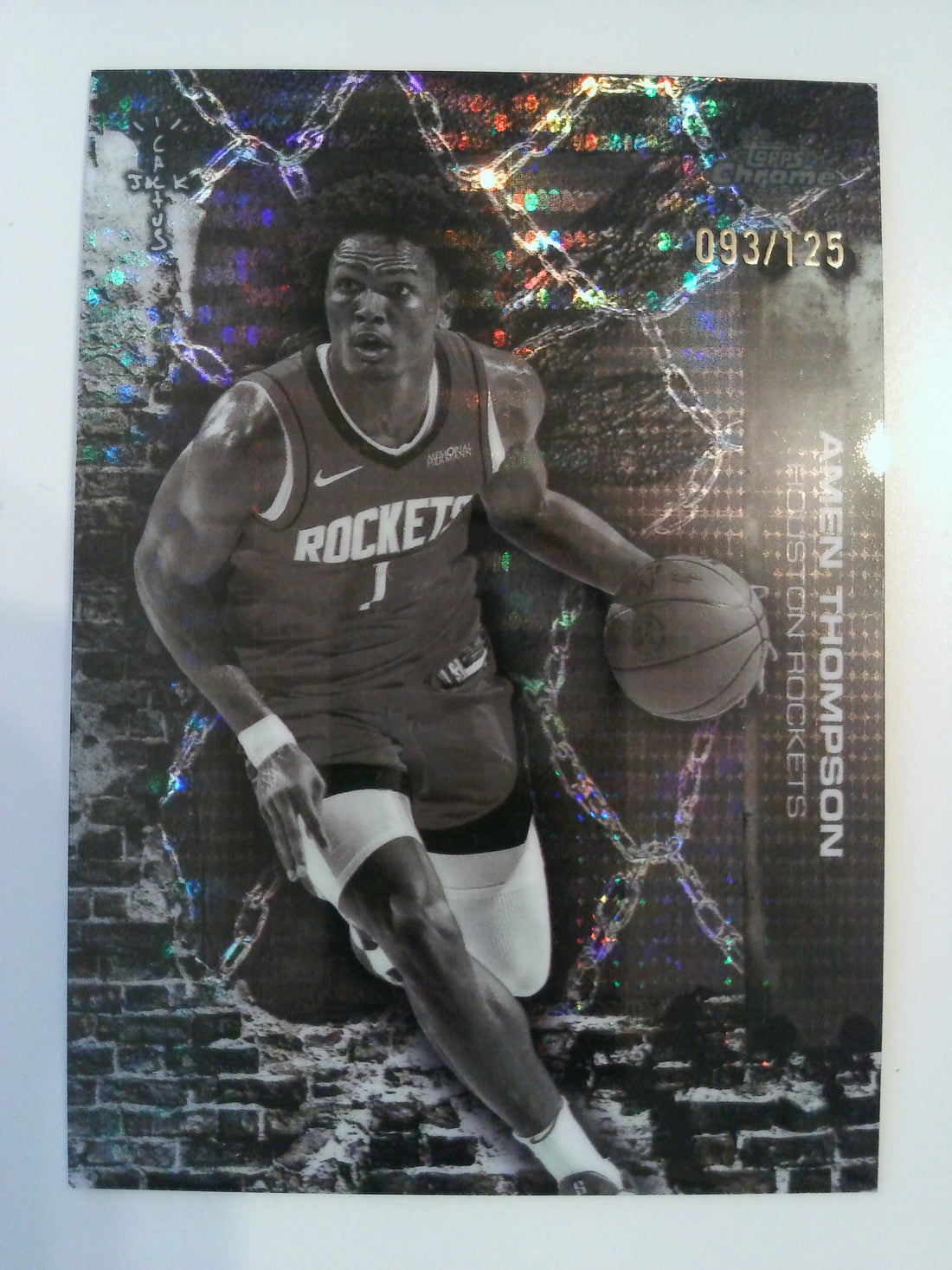 2025-26 Topps Chrome Cactus Jack NBA Green Hyper 093/125 Amen Thompson #55