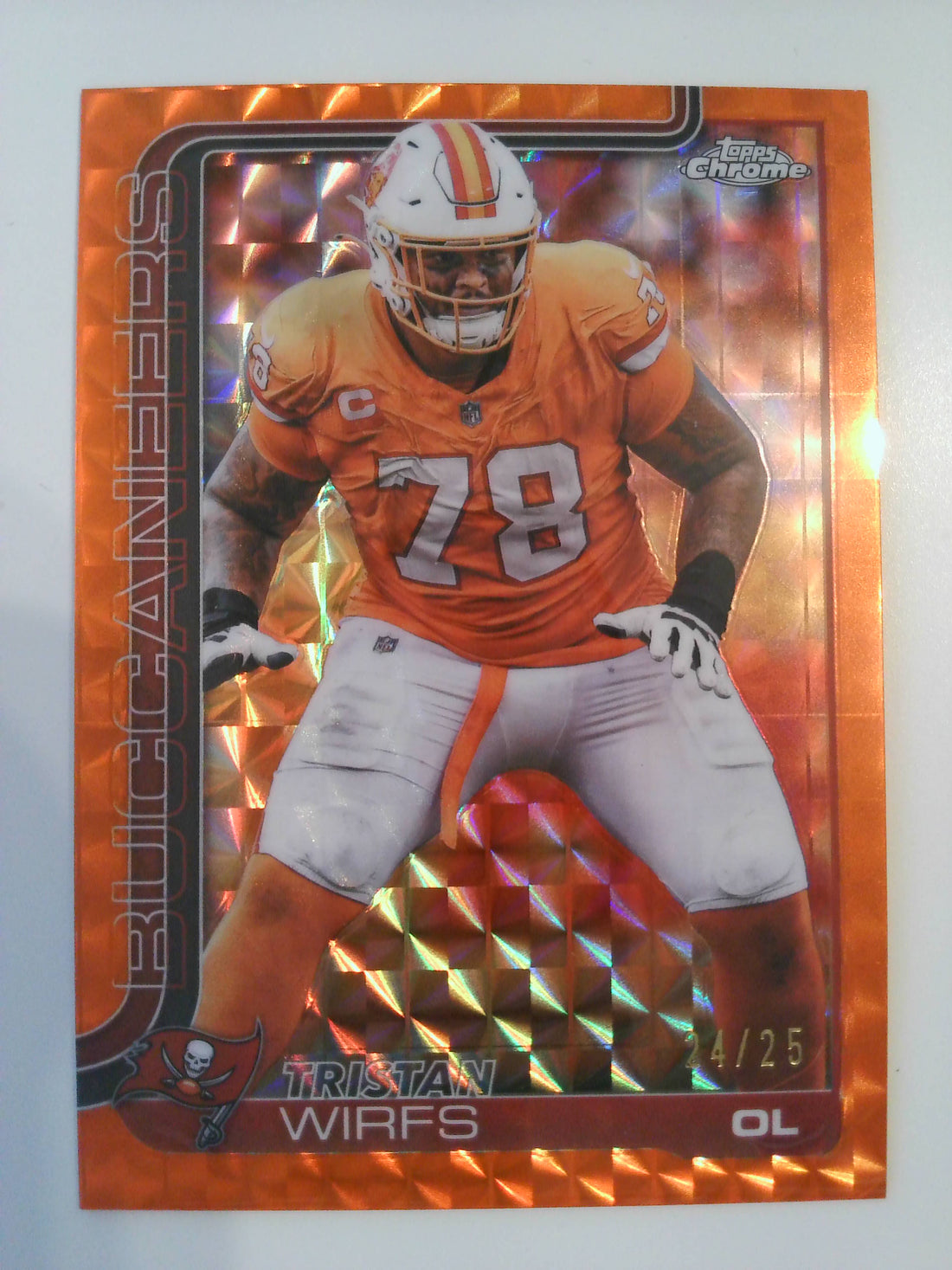 2025 Topps Chrome NFL Orange Geometric 24/25 Tristan Wirfs #287