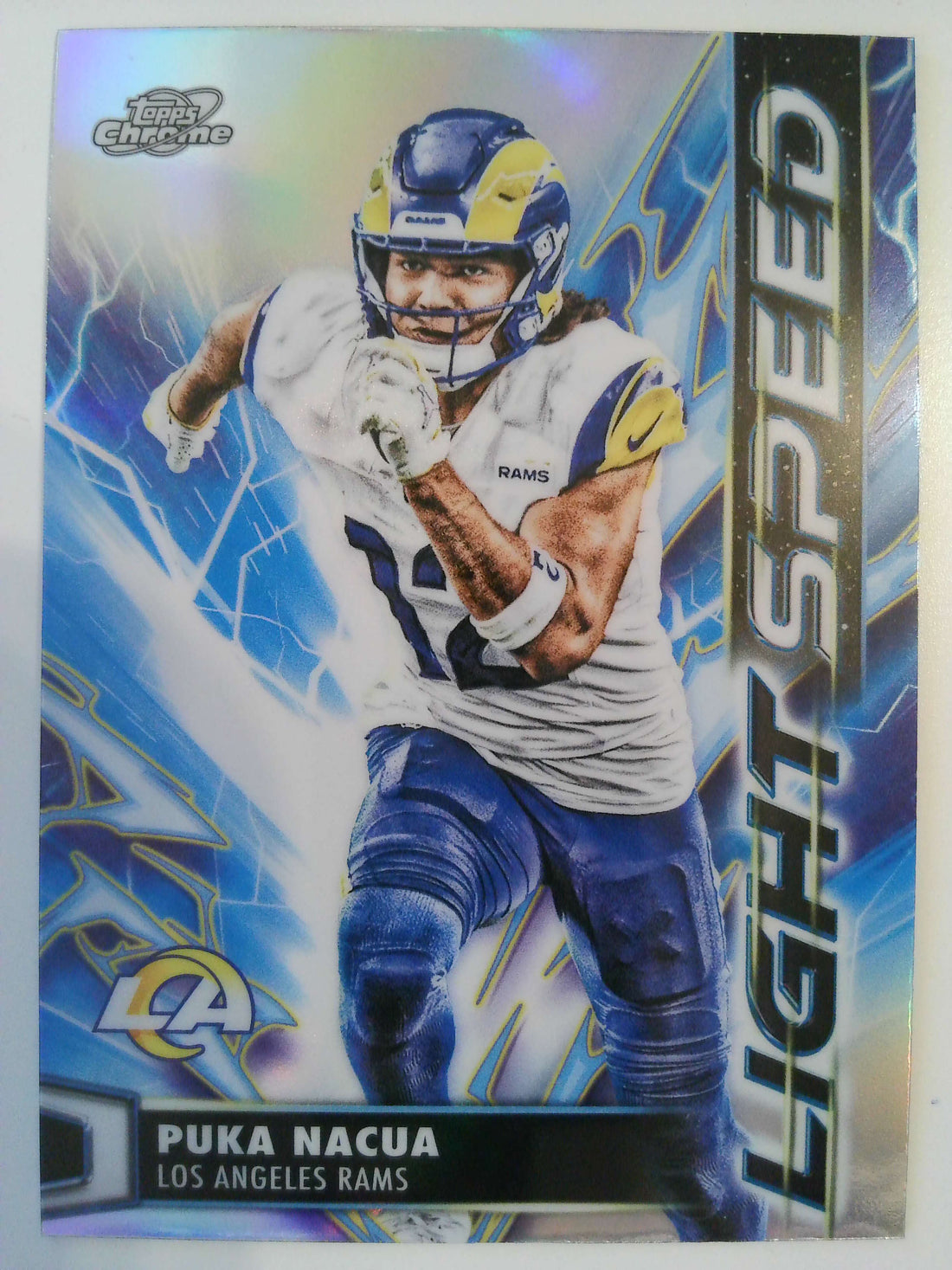 2025 Topps Chrome Cosmic NFL Light Speed Puka Nacua #LS-29