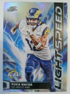 2025 Topps Chrome Cosmic NFL Light Speed Puka Nacua #LS-29