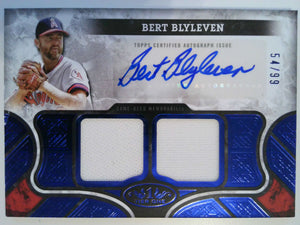 2025 Topps Tier One Autographed Relics Blue 54/99 Bert Blyleven #AT1R-BBL