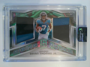 2024 Panini Spectra Rising Rookies Materials Marble Neon 3/4 Brian Thomas Jr. #RRM-BTJ RC