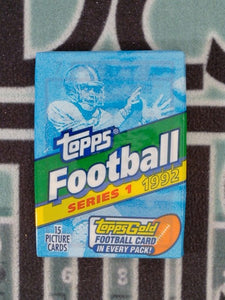 992 TOPPS FOOTBALL SERIES 1 SEALED PACK