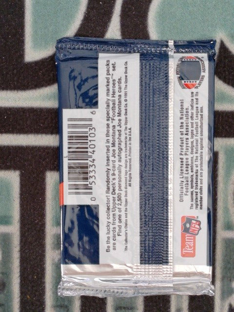 1991 UPPER DECK PREMIERE EDITION FOOTBALL PACK