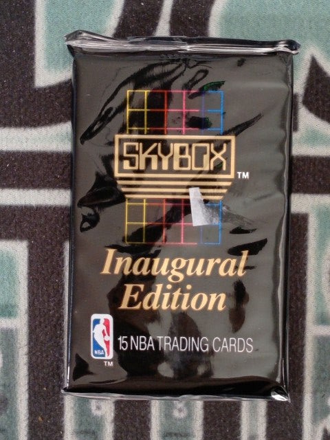 1990/91 SKYBOX INAUGURAL EDITION NBA BASKETBALL 15 CARD PACK
