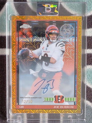 2026 Topps NFL 1991 Chrome Silver Pack Mojo Autograph Gold 12/50 Joe Burrow #91TC-21