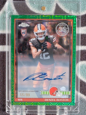 2026 Topps 1991 Silver Pack Chrome Mojo Autograph Green 55/99 Denzel Boston #91TRC-22 RC