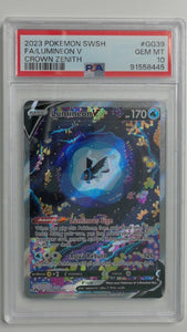2023 Pokemon SWSH Crown Zenith FA/Lumineon V #GG39 PSA 10
