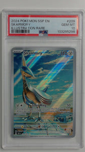 2024 Pokemon SSP EN Illustration Rare Skarmory #209 PSA 10