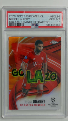 2020 Topps Chrome UCL Golazo-Orange Refractor 19/25 Serge Gnabry #GOLSG PSA 10