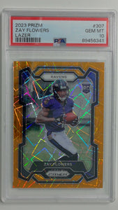 2023 Prizm Lazer Zay Flowers #307 RC PSA 10