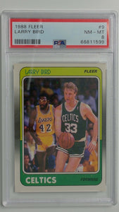1988 Fleer Larry Bird #9 PSA 8