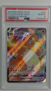 2020 Pokemon SWSH Darkness Ablaze FA/Charizard VMAX #020 PSA 10