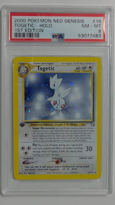 2000 Pokemon Neo Genesis 1st Edition Togetic - Holo #16 PSA 8