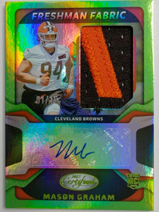 2025 Panini Certified Freshamn Fabric Green 01/15 Mason Graham #FBC-MGM RC
