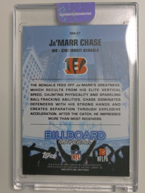 2026 Topps NFL Billboard Material Ja'Marr Chase #BM-27