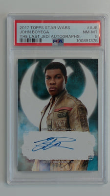 2017 Topps Star Wars The Last Jedi Autographs John Boyega #AJB PSA 8