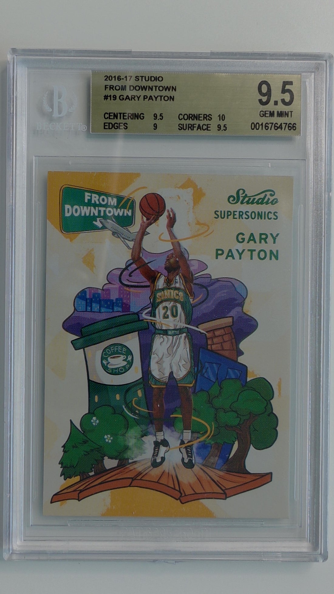 2016-17 Studio From Downtown Gary Payton #19 BGS 9.5