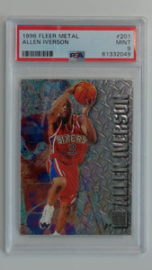 1996 Fleer Metal Allen Iverson #201 PSA 9