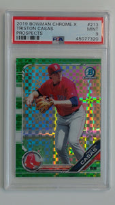 2019 Bowman Chrome X Prospects 13/31 Triston Casas Triston Casas #213 PSA 9