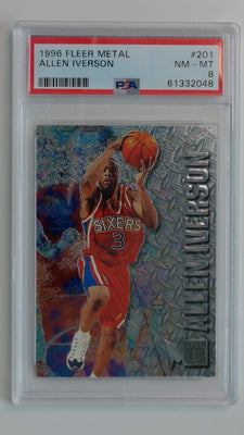 1996 Fleer Metal Allen Iversen #201 RC PSA 8