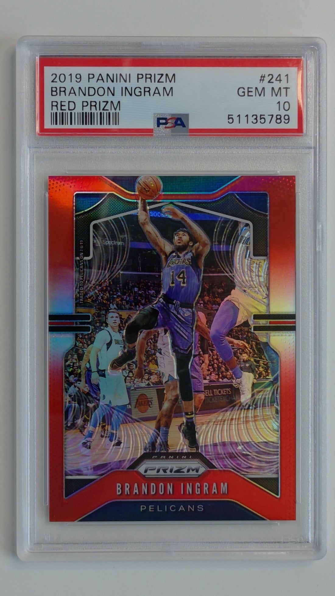 2019 Panini Prizm Red Prizm 248/299 Brandon Ingram #241 PSA 10
