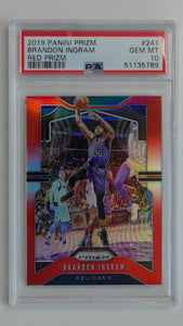 2019 Panini Prizm Red Prizm 248/299 Brandon Ingram #241 PSA 10